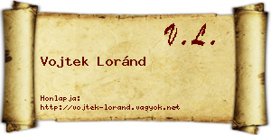 Vojtek Loránd névjegykártya